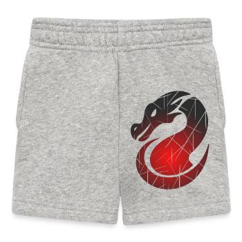 Dragon rouge avec texture fendue - Short Bébé - gris chiné - Devant