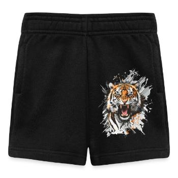 Tiger Head Predator Nature Wilderness Splash - Baby Shorts - black - Front