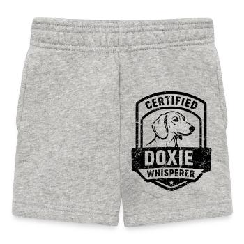 Dachshund Hoodie Merch, Dog Fans and Dachshund Breeders - Baby Shorts - heather grey - Front