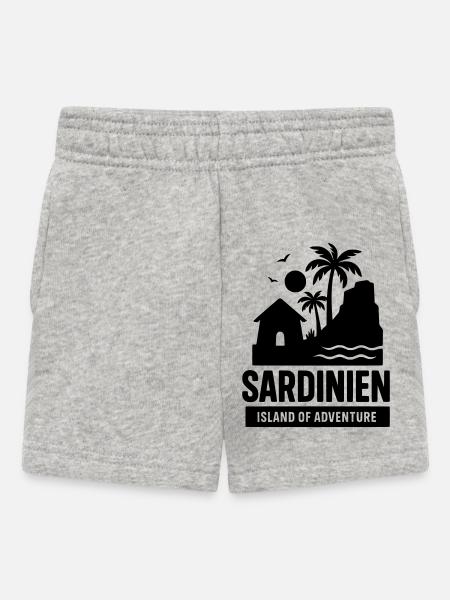 Points de repère de la Sardaigne - Short Bébé - gris chiné