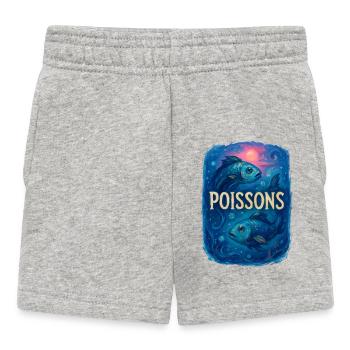 Fische Sternzeichen - Astrologie - Baby Shorts - Grau meliert - Vorne