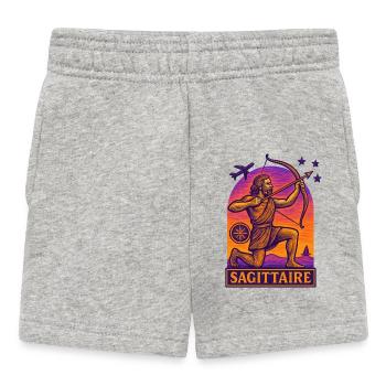 Signe astrologique du Sagittaire - Astrologie - Short Bébé - gris chiné - Devant