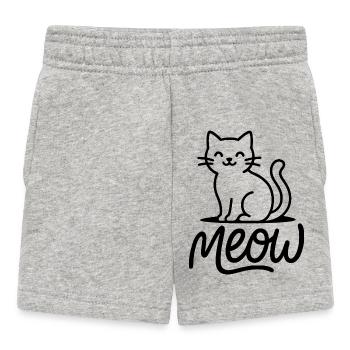 Meow Cat - Baby Shorts - heather grey - Front
