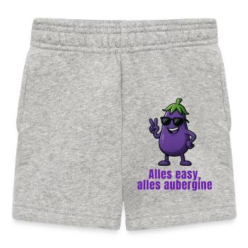 Aubergine - Everything easy - Baby Shorts - heather grey - Front