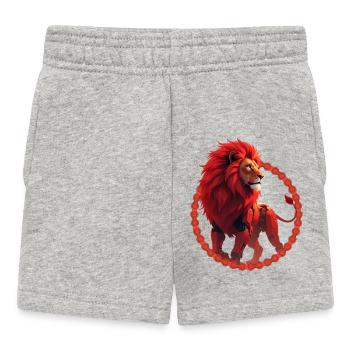 Lion Cyber Rouge dans le ring - Short Bébé - gris chiné - Devant
