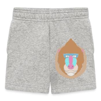 Baboon Baboon Primate Monkey Monkey - Baby Shorts - heather grey - Front