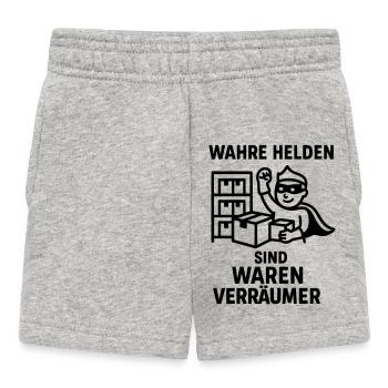 waren verräumer helden - Baby Shorts - Grau meliert - Vorne