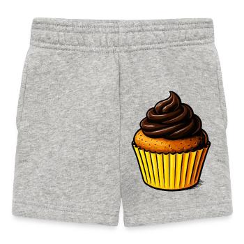 Illustration de cupcakes au chocolat - Short Bébé - gris chiné - Devant