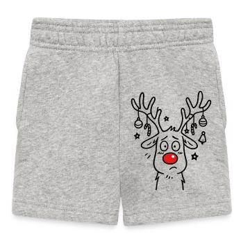 Rudolph's Red Nose Reindeer - Baby Shorts - heather grey - Front