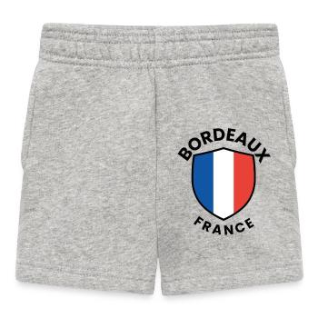 French Flag Shield Design - Baby Shorts - heather grey - Front