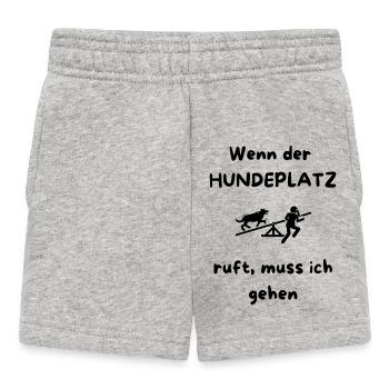 Wenn_der_HUNDEPLATZ_ruft-_muss_ich_gehen_-1- - Short Bébé - gris chiné - Devant