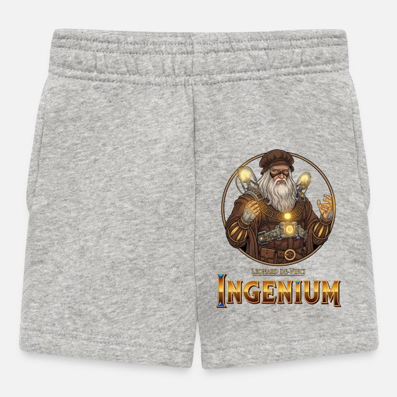 Ingenium Léonardo: Sorcier Steampunk - Short Bébé - gris chiné