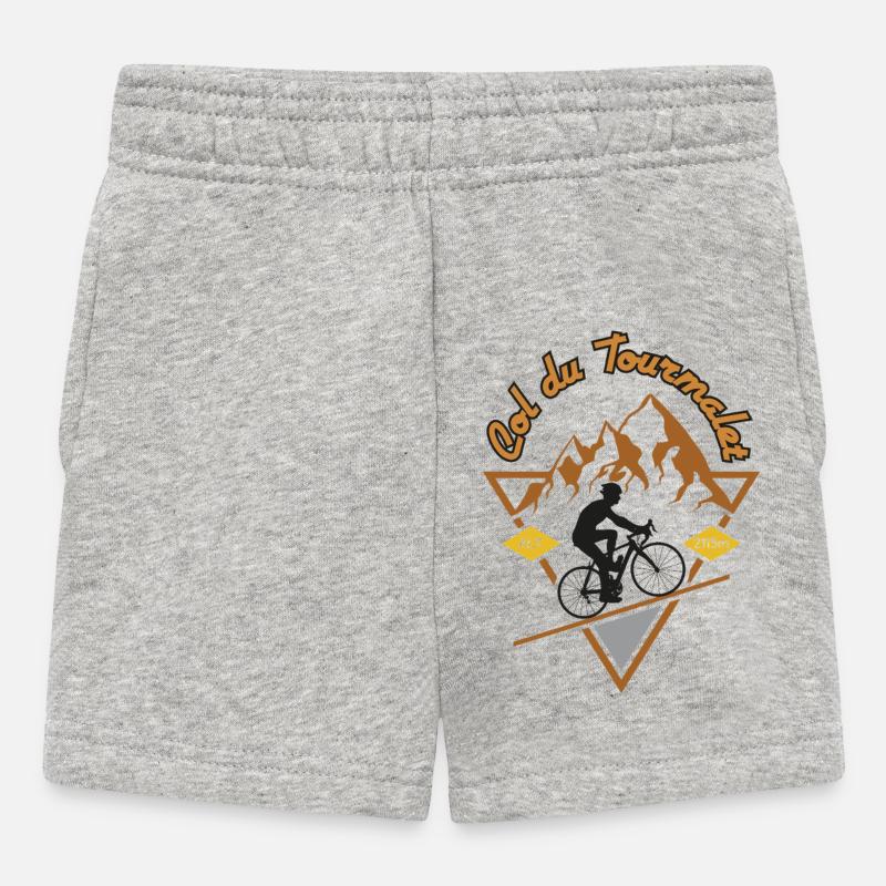 Col du Tourmalet Vélo Vintage - Short Bébé - gris chiné