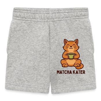 Matcha Hangover Tea Time Graphic - Baby Shorts - heather grey - Front