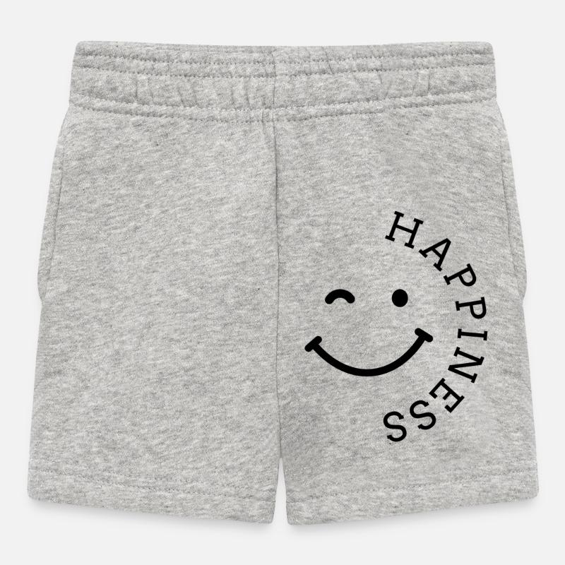 sourire de bonheur - Short Bébé - gris chiné