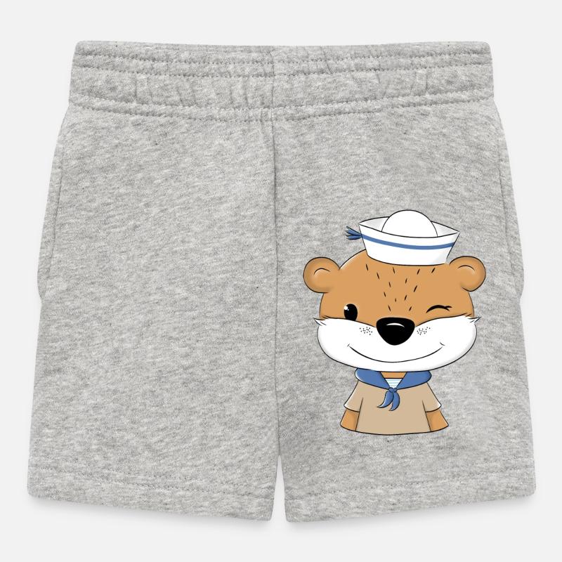Loutre Marin - Short Bébé - gris chiné