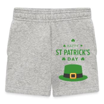 Chapeau vert Saint Patrick - Short Bébé - gris chiné - Devant