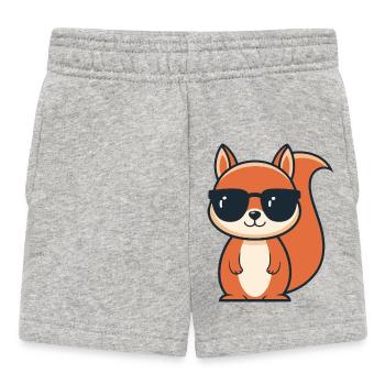 Écureuil chic lunettes noires - Short Bébé - gris chiné - Devant