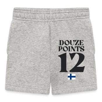 Douze Points 12 Drapeau Finlande Eurovision - Short Bébé - gris chiné - Devant