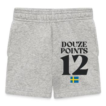 Douze points Suède Eurovision - Short Bébé - gris chiné - Devant