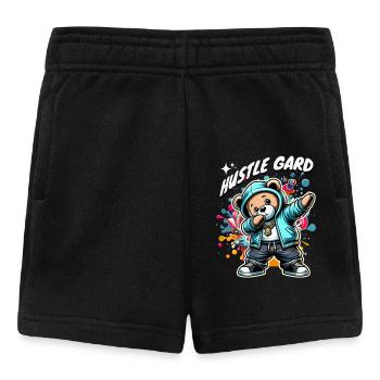 Sweat à capuche graffiti Urban Bear Hustle - Short Bébé - noir - Devant
