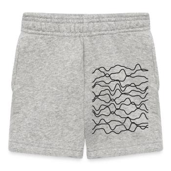 Wellenlinien-Tessellation - Baby Shorts - Grau meliert - Vorne