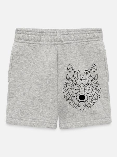 Polygone de loup - Short Bébé - gris chiné