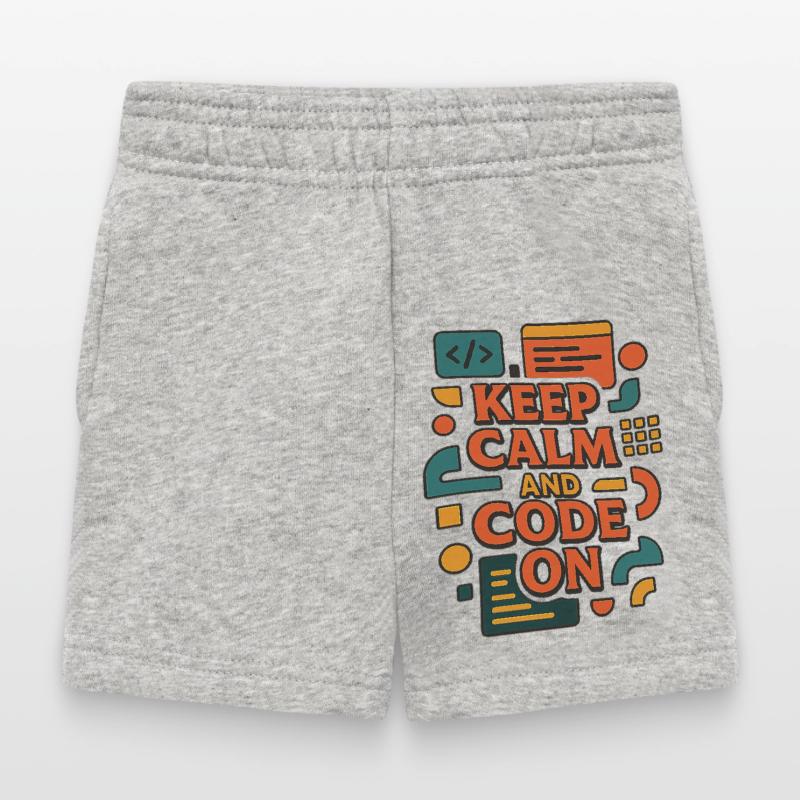 Keep Calm and Code On – Lustiges Coder Shirt Baby Shorts
