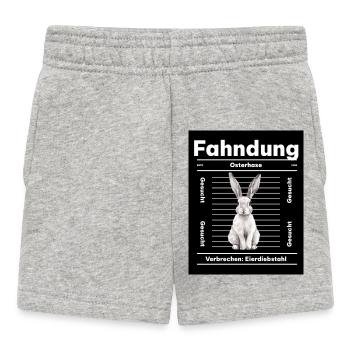 Osterhase Fahndung Poster - Baby Shorts - Grau meliert - Vorne