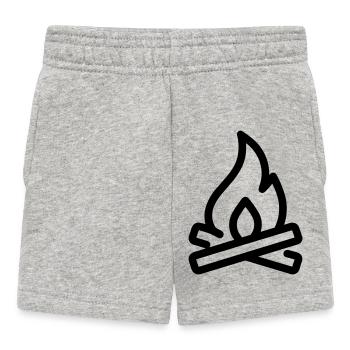 feu de camp - Short Bébé - gris chiné - Devant