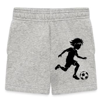 Boys Soccer - Baby Shorts - heather grey - Front