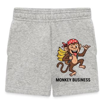 Monkey Business Adventure Traveler Monkey - Baby Shorts - heather grey - Front