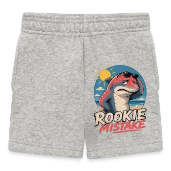 Erreur de débutant - Requin de plage - Short Bébé - gris chiné - Devant