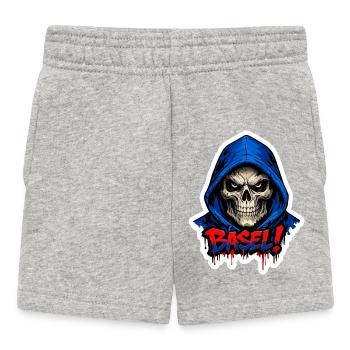 Basel Skull - Baby Shorts - heather grey - Front