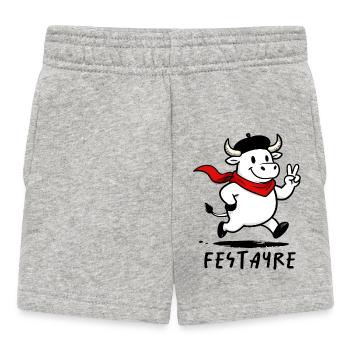 Festayre,Taureau des Férias - Short Bébé - gris chiné - Devant