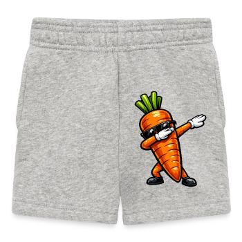 Dabbing Karotte / Möhre - Baby Shorts - Grau meliert - Vorne
