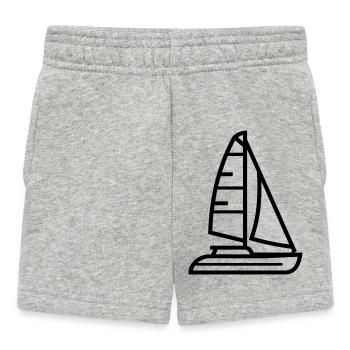 bateau - Short Bébé - gris chiné - Devant