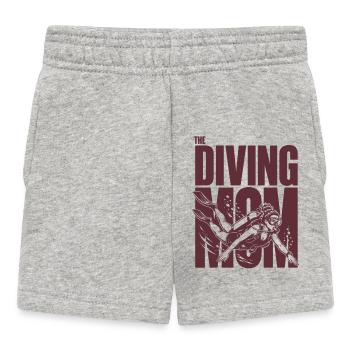 Diving Mom Taucher Mama Shirt - Baby Shorts - Grau meliert - Vorne