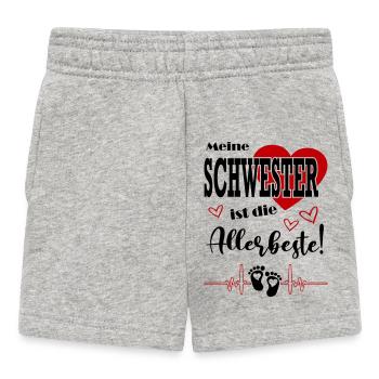 Meine Schwester ist die beste Baby Säugling Füße - Baby Shorts - Grau meliert - Vorne