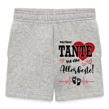 Meine Tante ist die beste Baby Säugling Füße - Baby Shorts - Grau meliert - Vorne