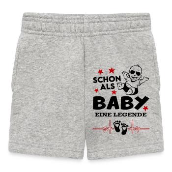 Schon als Baby eine Legende Säugling Strampler - Baby Shorts - Grau meliert - Vorne