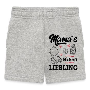 Mamas Liebling Junge Babysprüche Familie - Baby Shorts - Grau meliert - Vorne