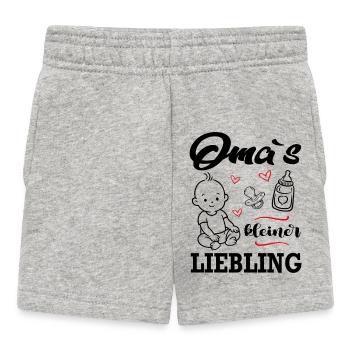 Omas Liebling Junge Babysprüche Familie Niedlich - Baby Shorts - Grau meliert - Vorne