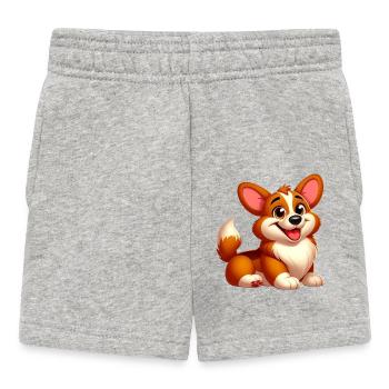 corgi - Baby Shorts - heather grey - Front
