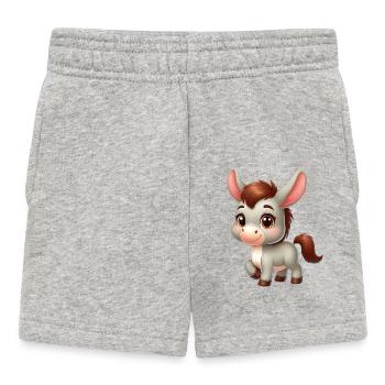Esel 1 - Baby Shorts - Grau meliert - Vorne