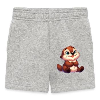 Fischotter 15 - Baby Shorts - Grau meliert - Vorne
