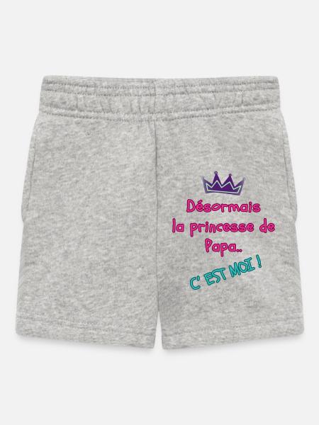 Princesse de Papa - Short Bébé - gris chiné
