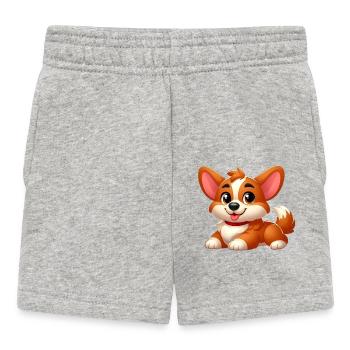 Corgi 15 - Baby Shorts - heather grey - Front