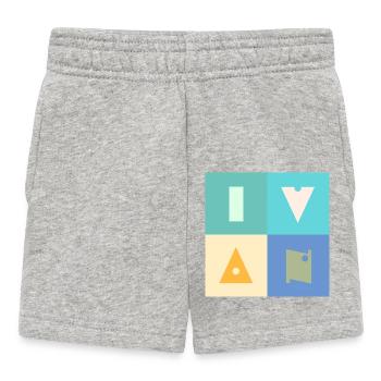 Ivan Name Boy's Name Baby Colorful - Baby Shorts - heather grey - Front
