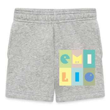 Emilio Nom Bébé Garçon Coloré - Short Bébé - gris chiné - Devant